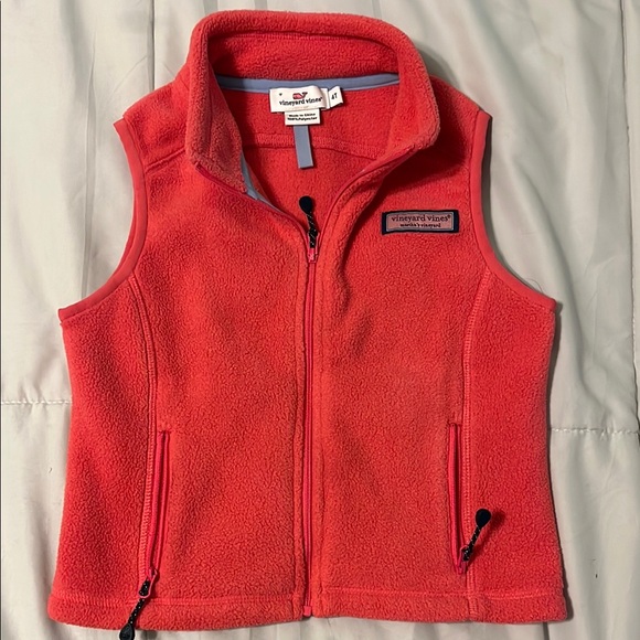 Vineyard Vines Other - Little Girls 4t Vineyard Vines Coral Fleece Vest